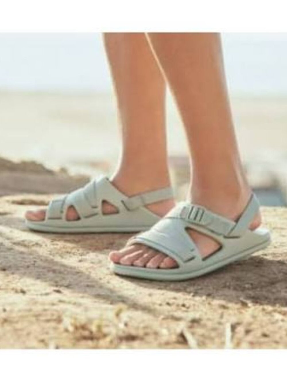 Chaco Women's Chillos Sport Sandals in Aqua-Gray - JCH108614